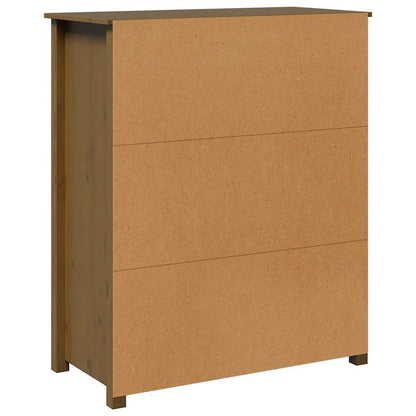 Credenza Marrone Ambra 83x41,5x100 cm in Legno Massello di Pino