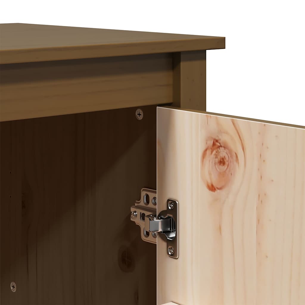 Credenza Marrone Ambra 83x41,5x100 cm in Legno Massello di Pino