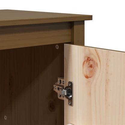 Credenza Marrone Ambra 83x41,5x100 cm in Legno Massello di Pino