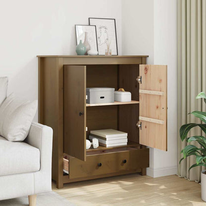 Credenza Marrone Ambra 83x41,5x100 cm in Legno Massello di Pino