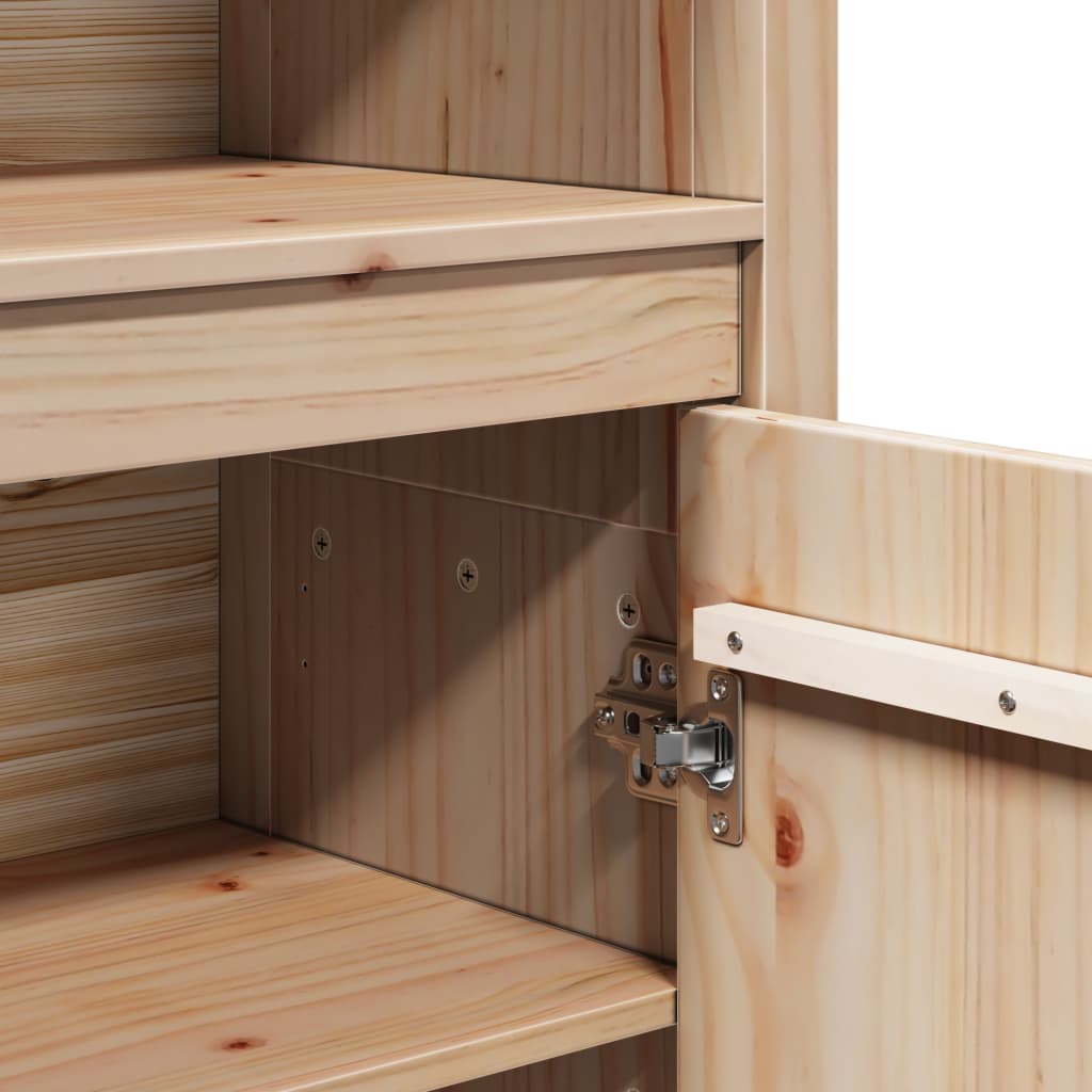 Credenza 80x35x154 cm in Legno Massello di Pino - homemem39