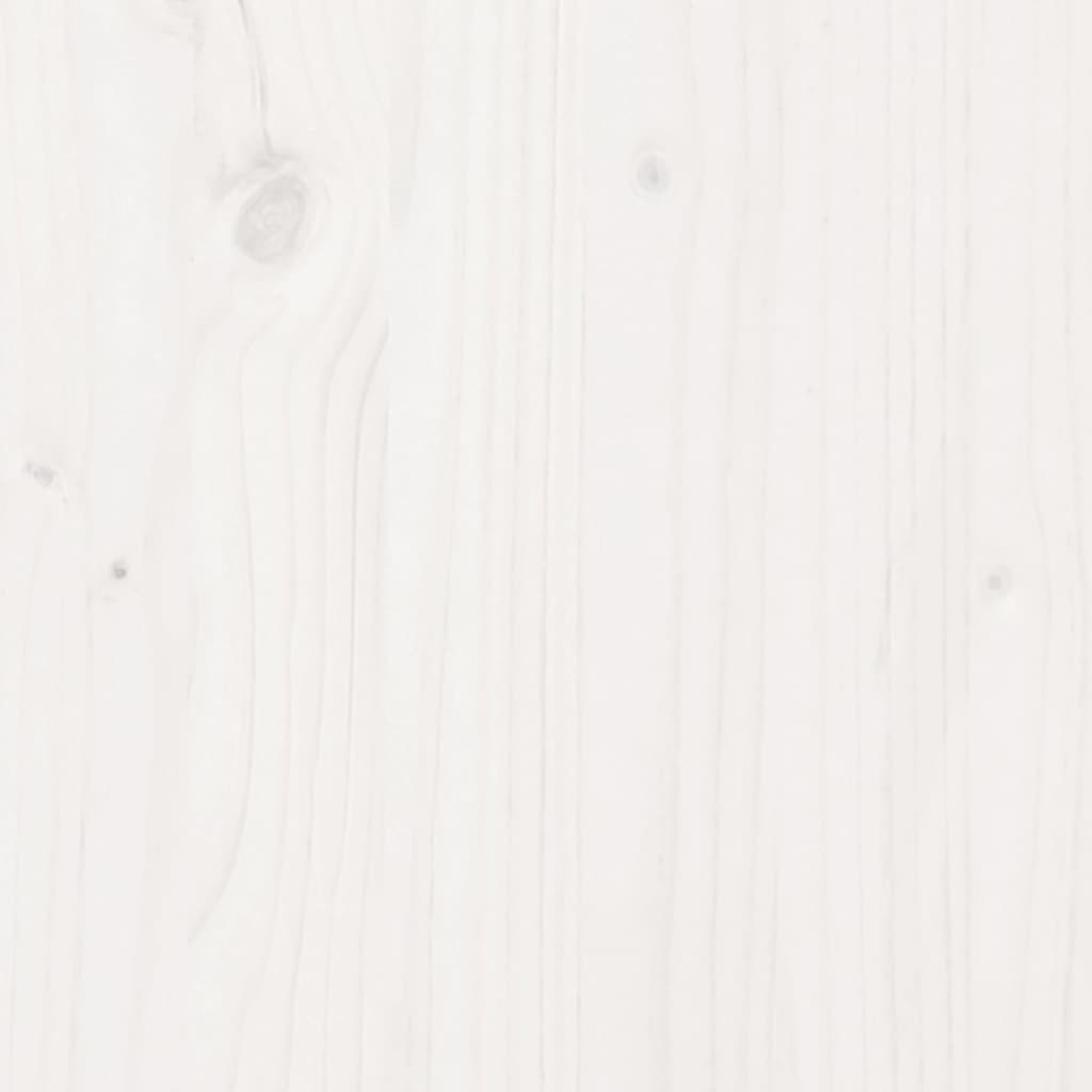 Credenza Bianca 80x35x154 cm in Legno Massello di Pino