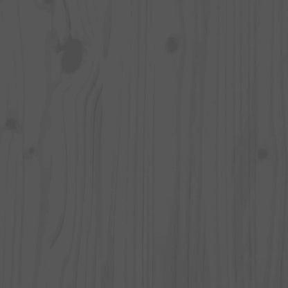 Credenza Grigio 80x35x154 cm in Legno Massello di Pino - homemem39