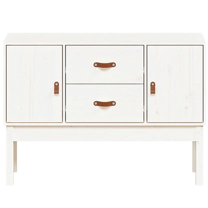 Credenza Bianca 110x40x78 cm in Legno Massello di Pino - homemem39