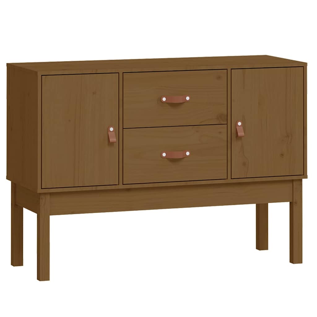 Credenza Marrone Ambra 110x40x78 cm in Legno Massello di Pino