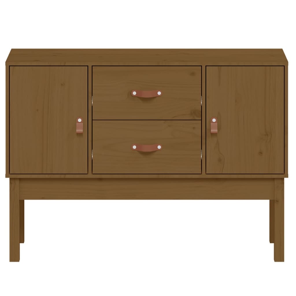 Credenza Marrone Ambra 110x40x78 cm in Legno Massello di Pino - homemem39