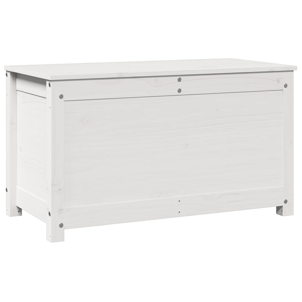 Contenitore Portaoggetti Bianco 80x40x45,5cm Massello di Pino - homemem39