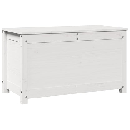 Contenitore Portaoggetti Bianco 80x40x45,5cm Massello di Pino - homemem39