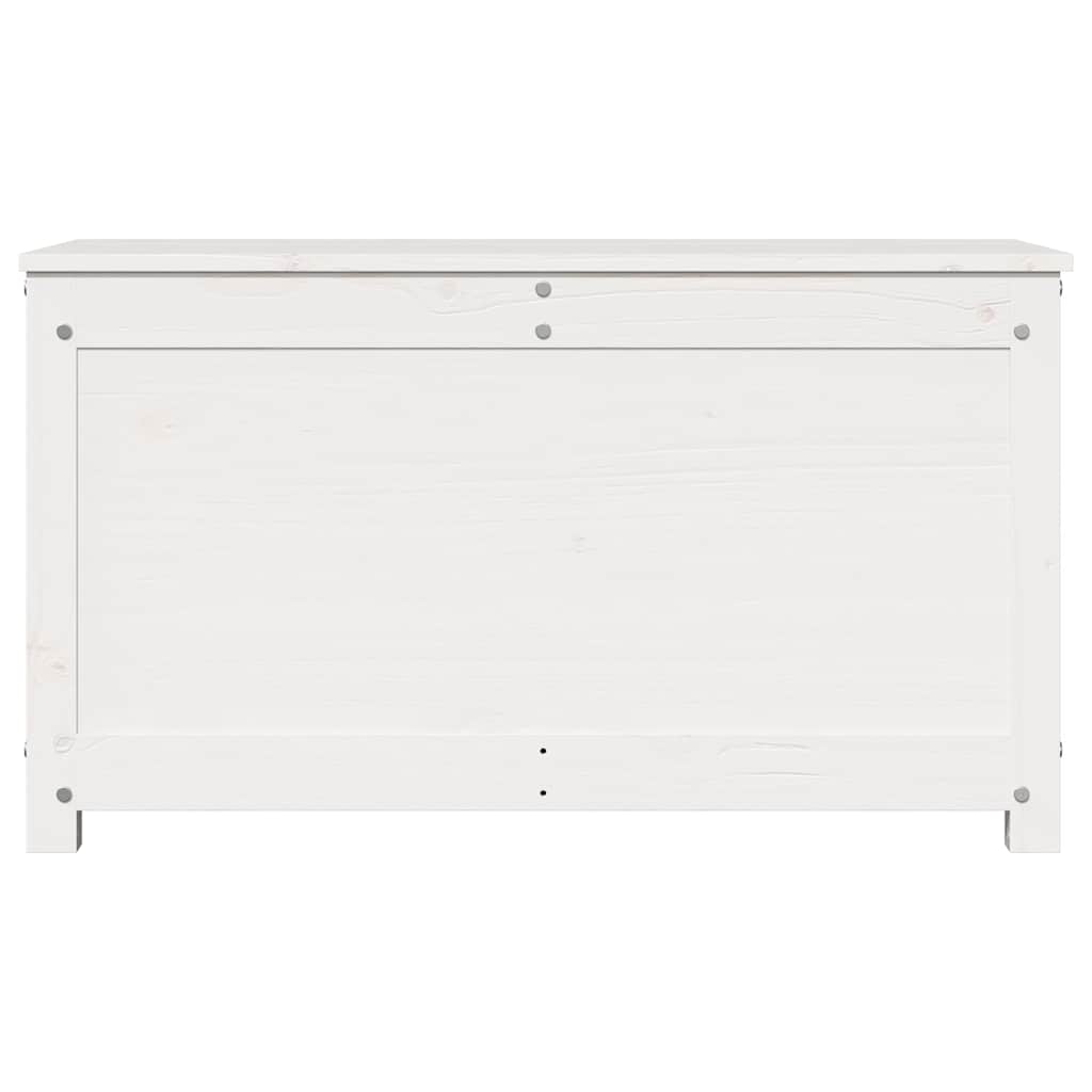 Contenitore Portaoggetti Bianco 80x40x45,5cm Massello di Pino - homemem39