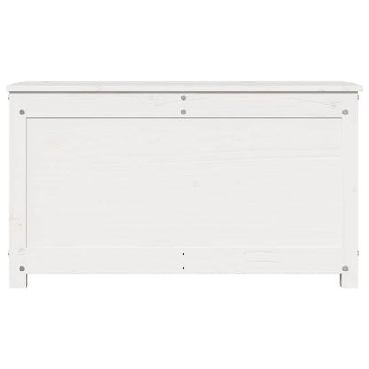 Contenitore Portaoggetti Bianco 80x40x45,5cm Massello di Pino - homemem39