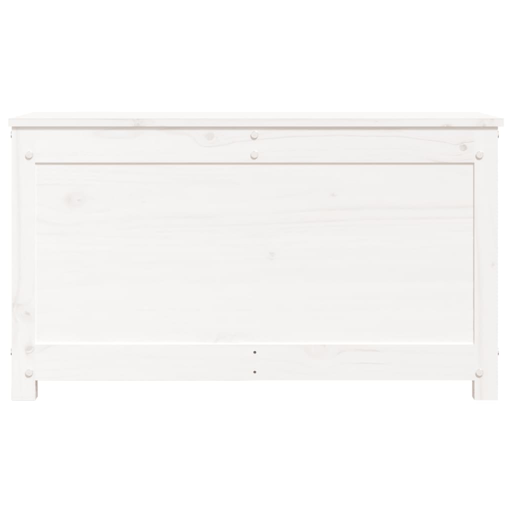 Contenitore Portaoggetti Bianco 80x40x45,5cm Massello di Pino - homemem39