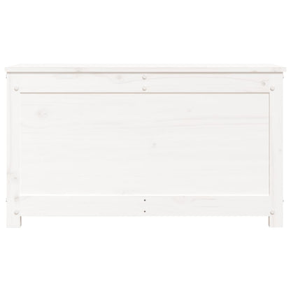 Contenitore Portaoggetti Bianco 80x40x45,5cm Massello di Pino - homemem39