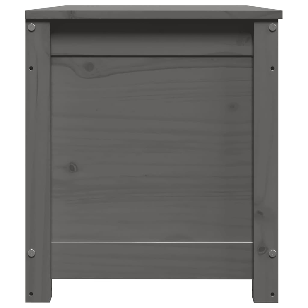 Contenitore Portaoggetti Grigio 80x40x45,5cm Massello di Pino - homemem39