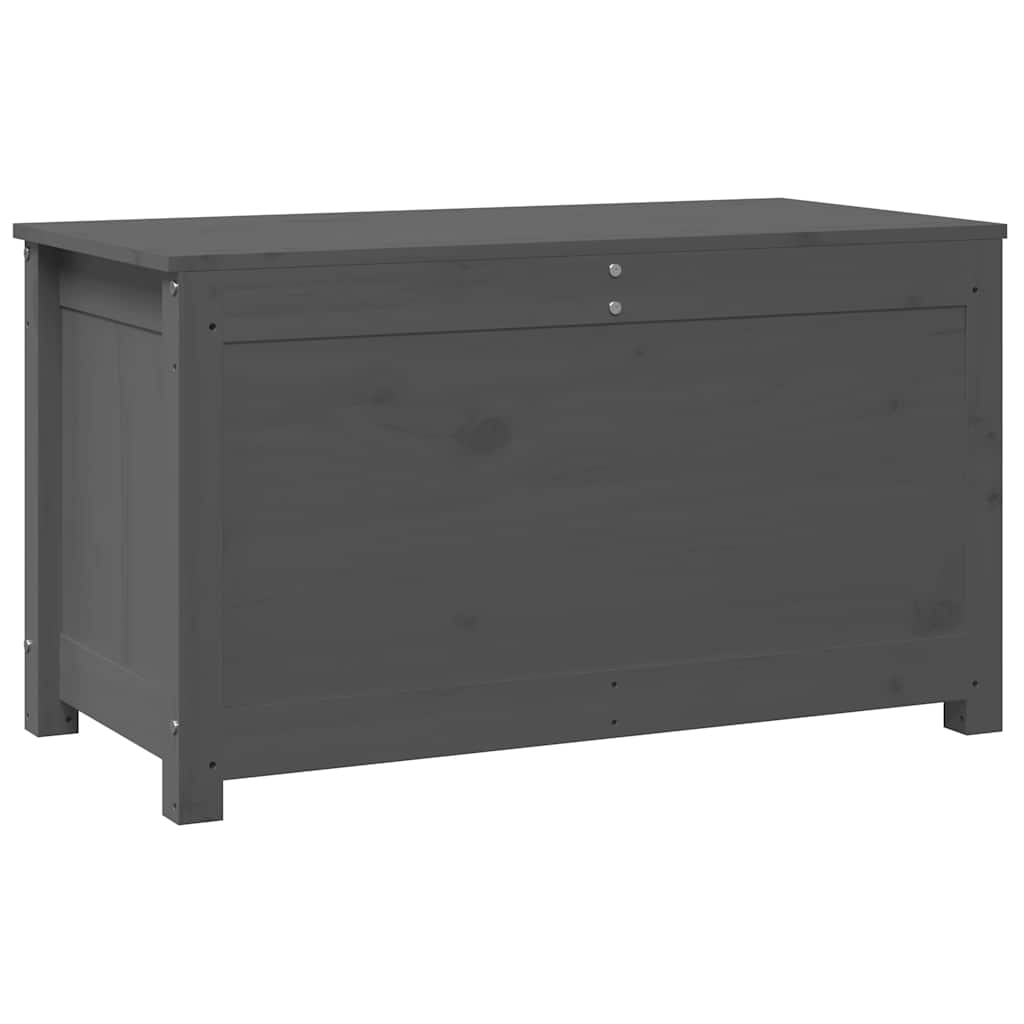 Contenitore Portaoggetti Grigio 80x40x45,5cm Massello di Pino - homemem39