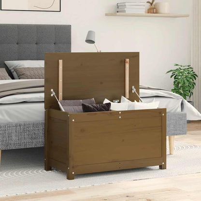 Contenitore Portaoggetti Ambra 80x40x45,5cm Legno Massello Pino - homemem39