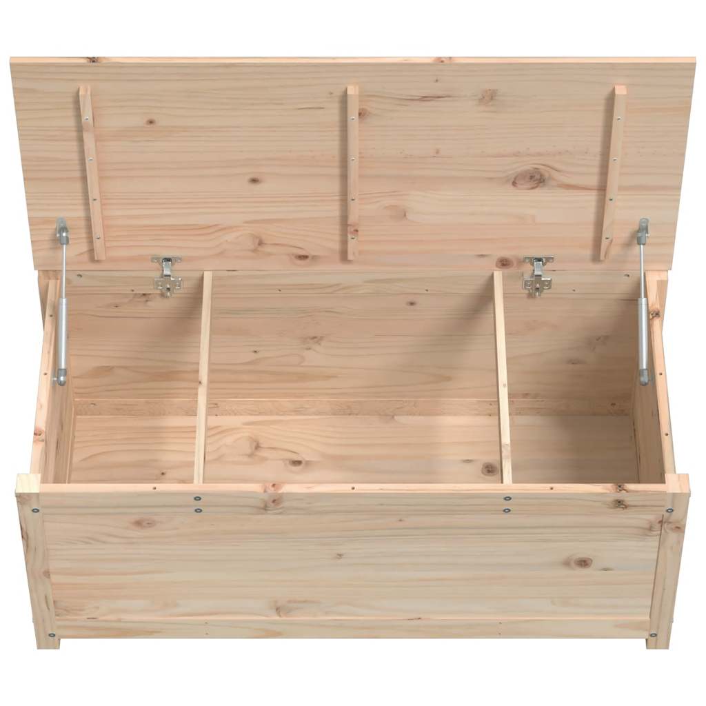 Contenitore Portaoggetti 110x50x45,5 cm Legno Massello Pino - homemem39