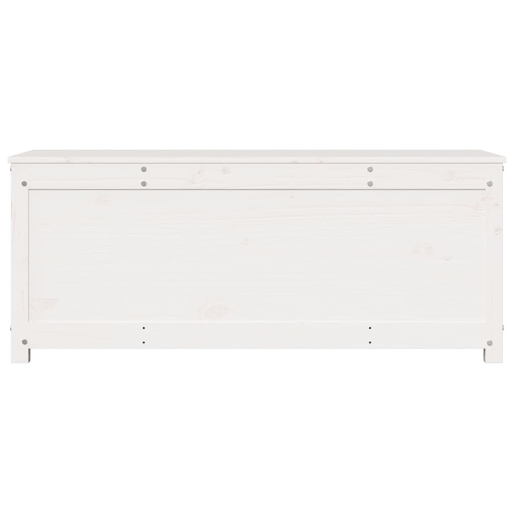 Contenitore Portaoggetti Bianco 110x50x45,5cm Massello di Pino - homemem39