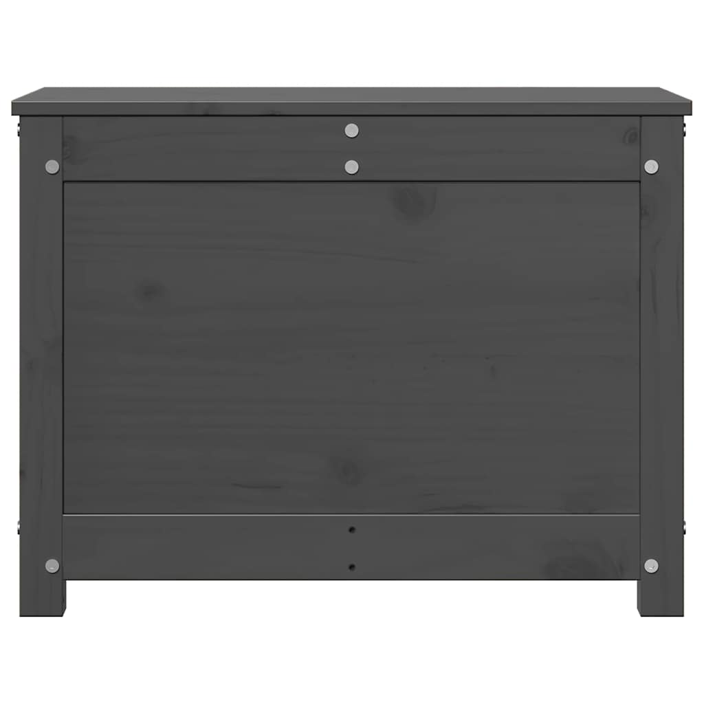 Contenitore Portaoggetti Grigio 60x32x45,5cm Massello di Pino - homemem39