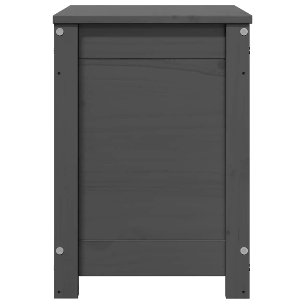 Contenitore Portaoggetti Grigio 60x32x45,5cm Massello di Pino - homemem39