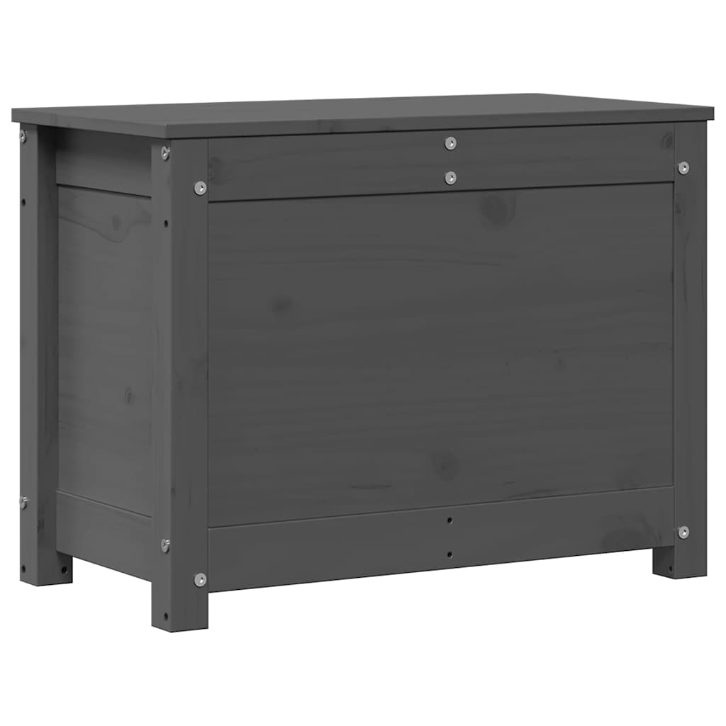 Contenitore Portaoggetti Grigio 60x32x45,5cm Massello di Pino - homemem39