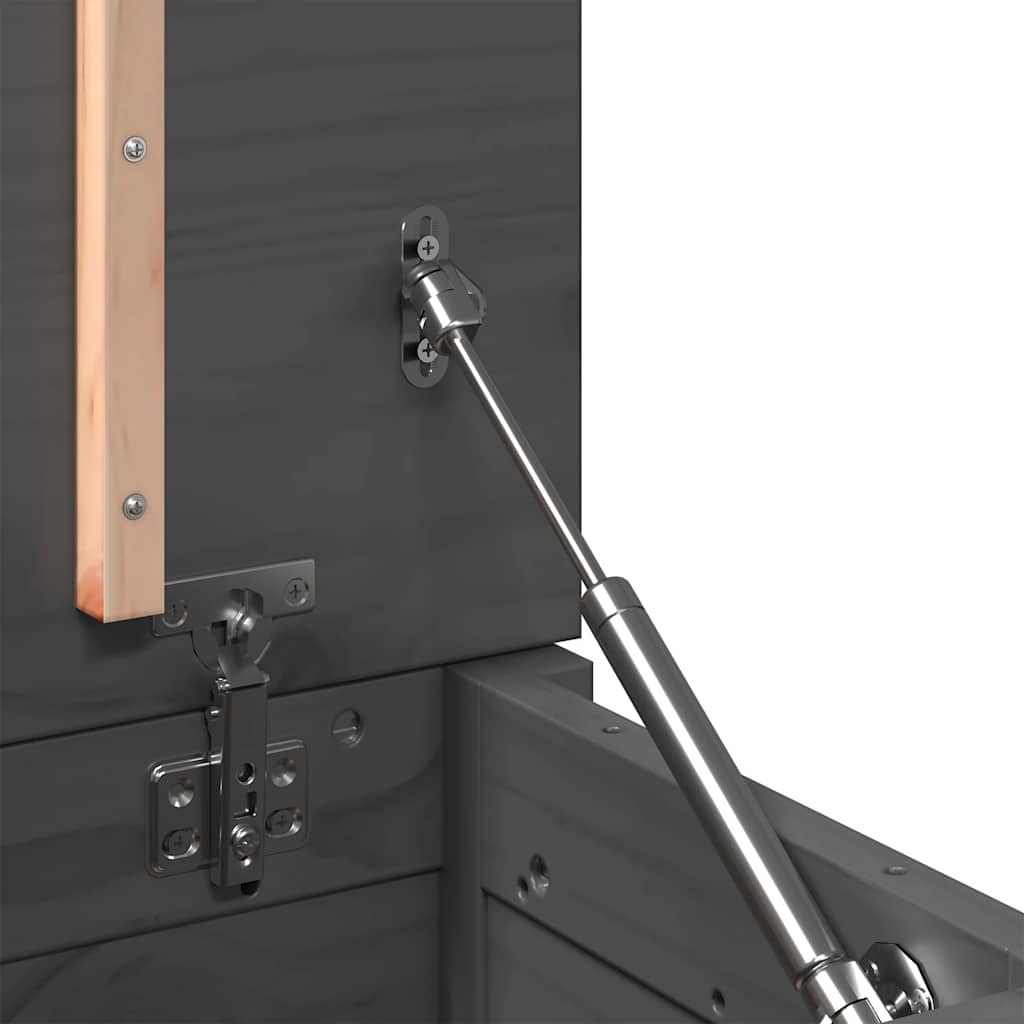 Contenitore Portaoggetti Grigio 60x32x45,5cm Massello di Pino - homemem39