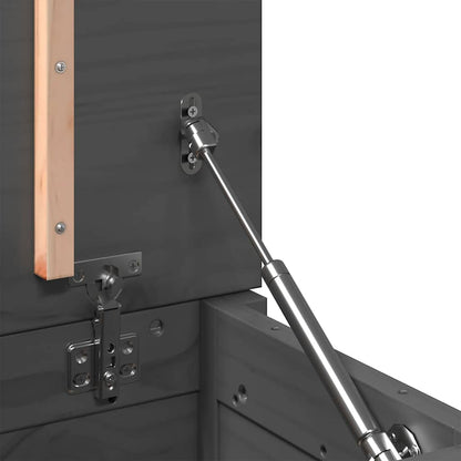 Contenitore Portaoggetti Grigio 60x32x45,5cm Massello di Pino - homemem39