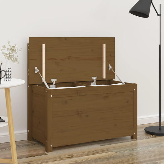 Panca Marrone Ambra 80x41x77 cm in Legno Massello di Pino - homemem39