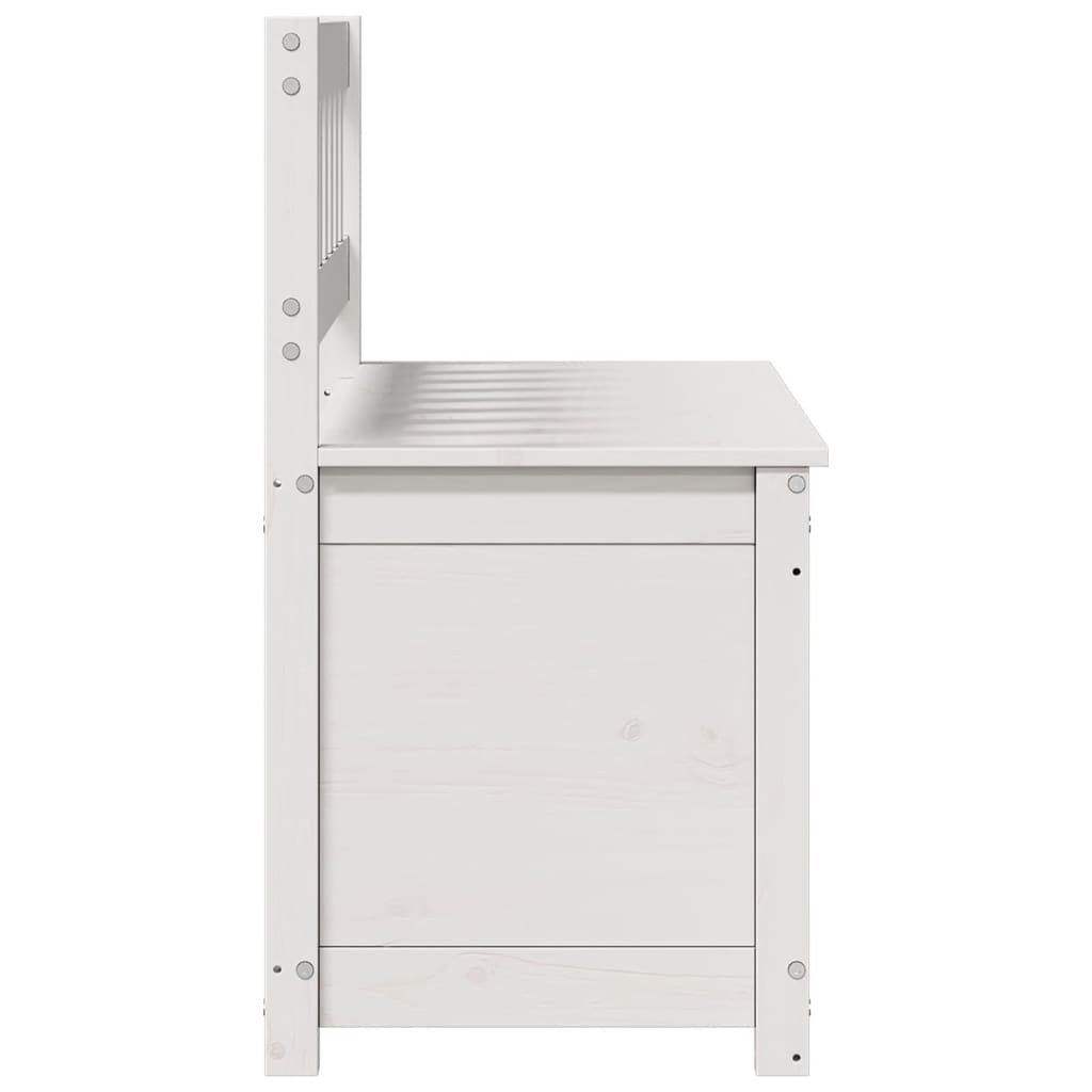 Panca Bianca 110x41x76,5 cm in Legno Massello di Pino - homemem39