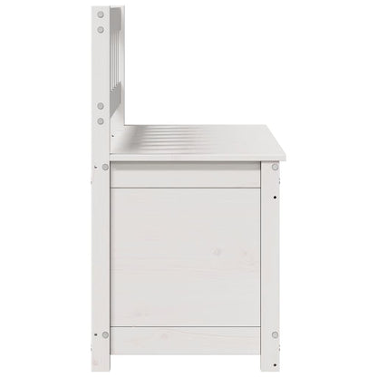 Panca Bianca 110x41x76,5 cm in Legno Massello di Pino - homemem39