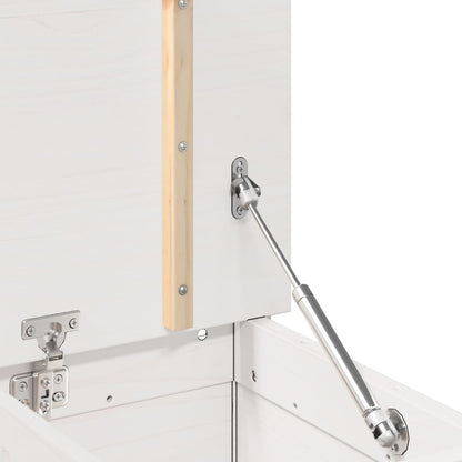 Panca Bianca 110x41x76,5 cm in Legno Massello di Pino - homemem39