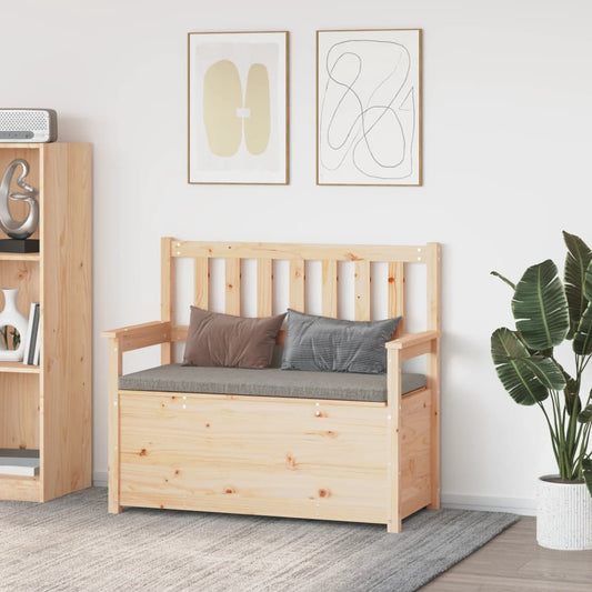 Panca 112,5x51,5x96,5 cm in Legno Massello di Pino - homemem39