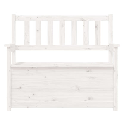 White Bench 112.5x51.5x96.5 cm in Solid Pine Wood