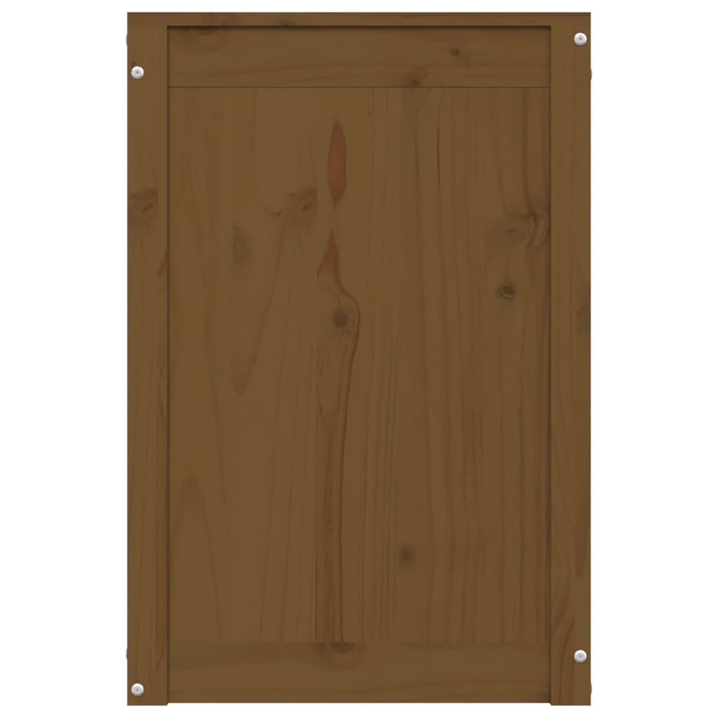 Contenitore per Bucato Ambra 44x44x66 cm Legno Massello Pino - homemem39