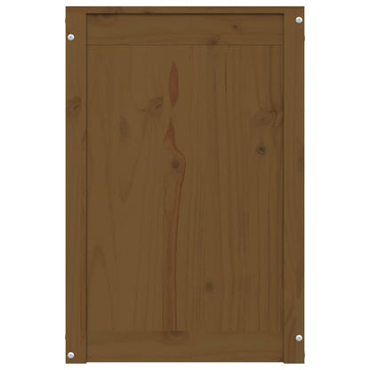 Contenitore per Bucato Ambra 44x44x66 cm Legno Massello Pino - homemem39