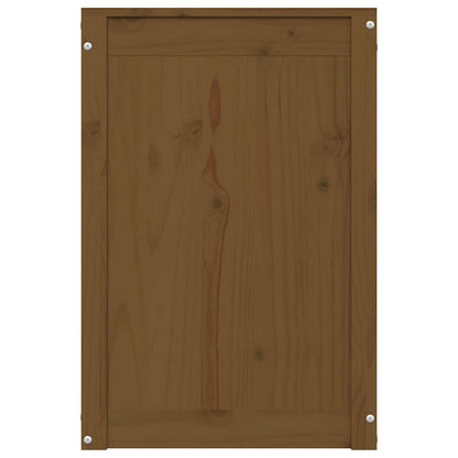 Contenitore per Bucato Ambra 44x44x66 cm Legno Massello Pino