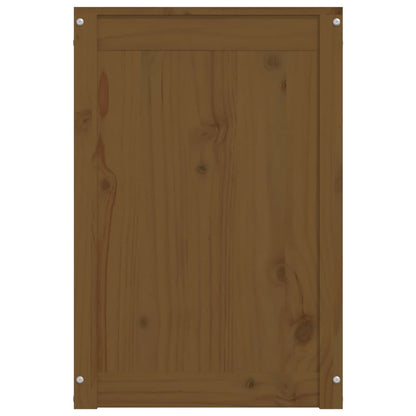 Contenitore per Bucato Ambra 44x44x66 cm Legno Massello Pino - homemem39