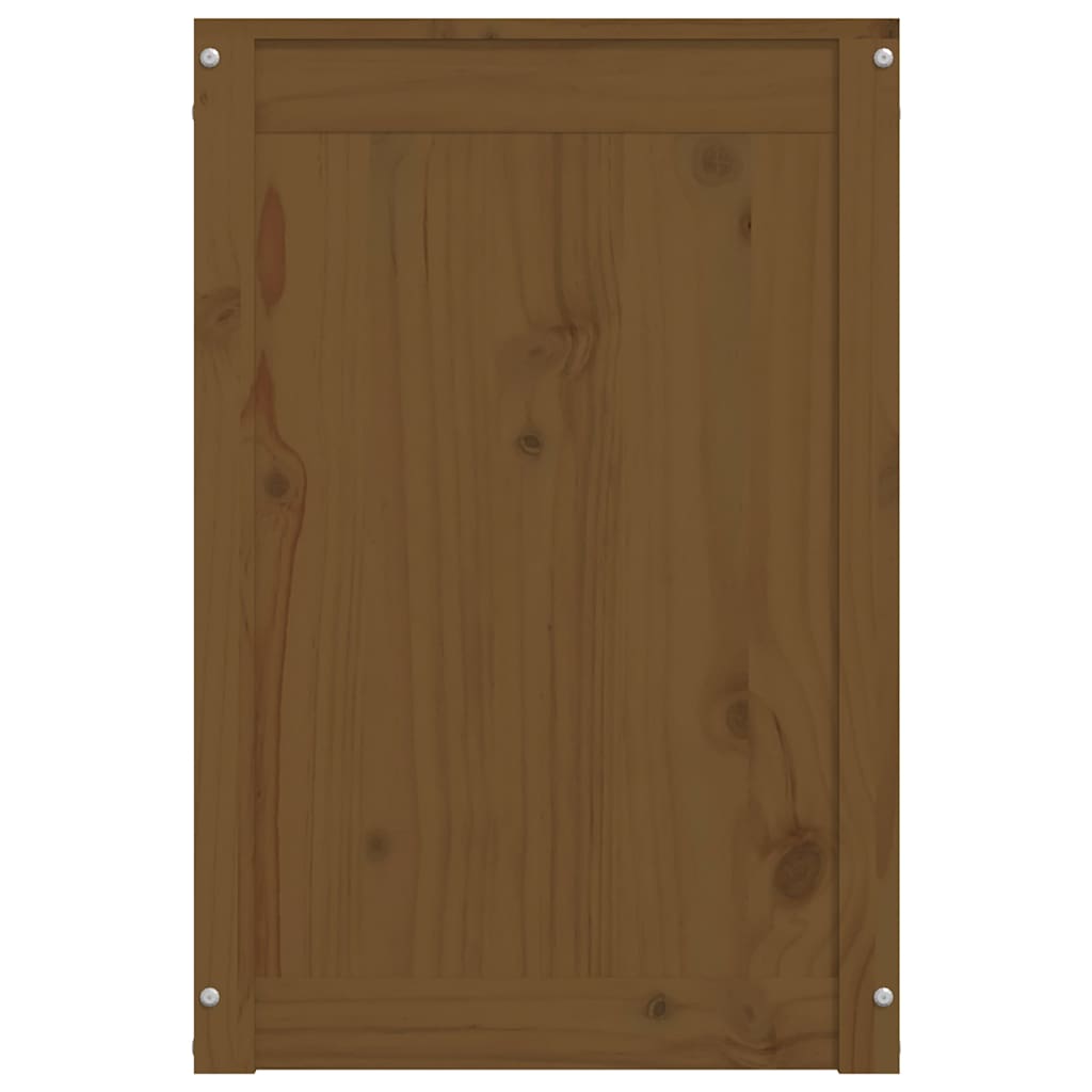 Contenitore per Bucato Ambra 44x44x66 cm Legno Massello Pino
