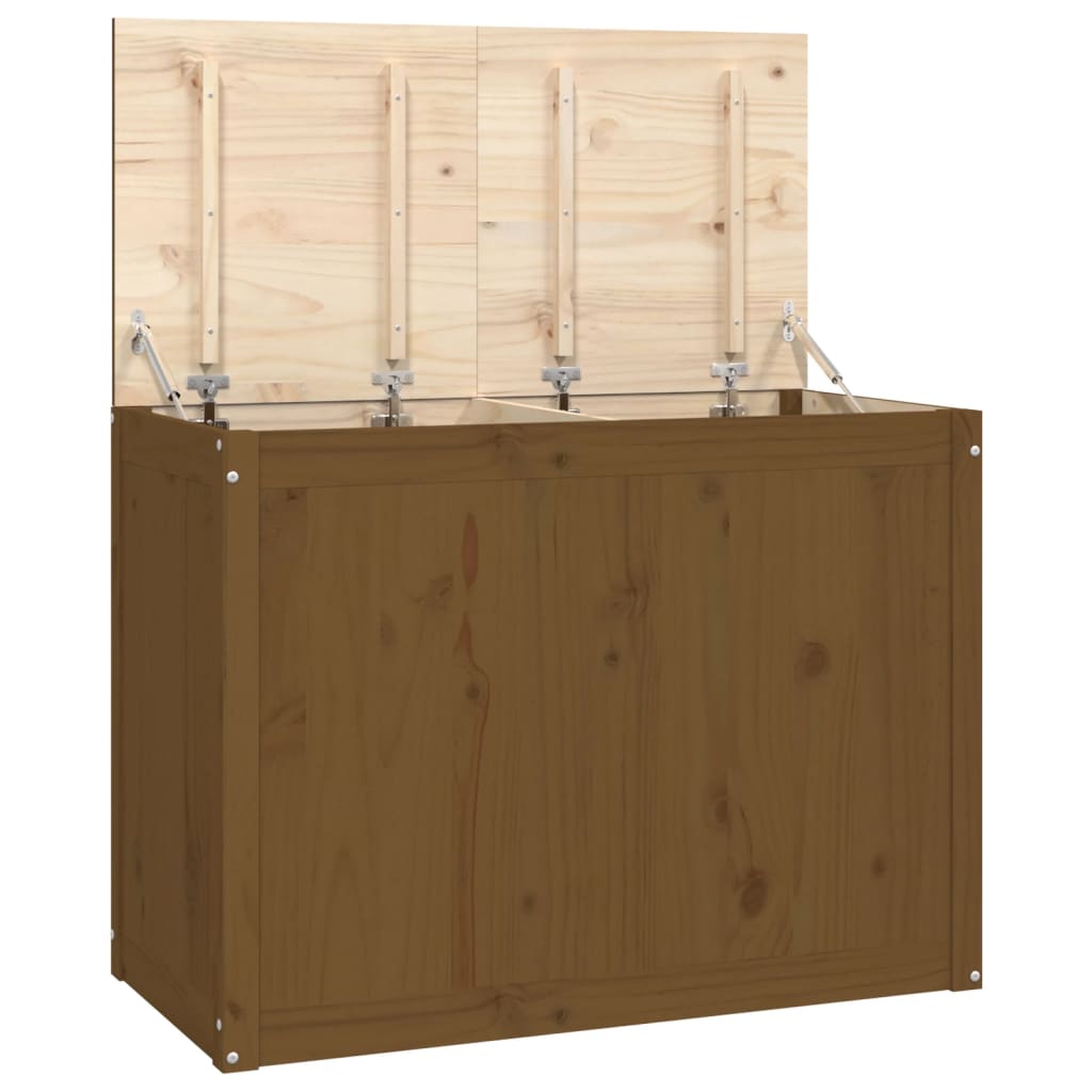 Contenitore per Bucato Ambra 88,5x44x66 cm Legno Massello Pino - homemem39