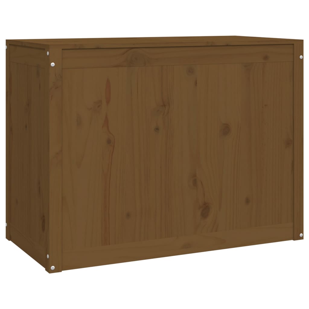 Contenitore per Bucato Ambra 88,5x44x66 cm Legno Massello Pino - homemem39