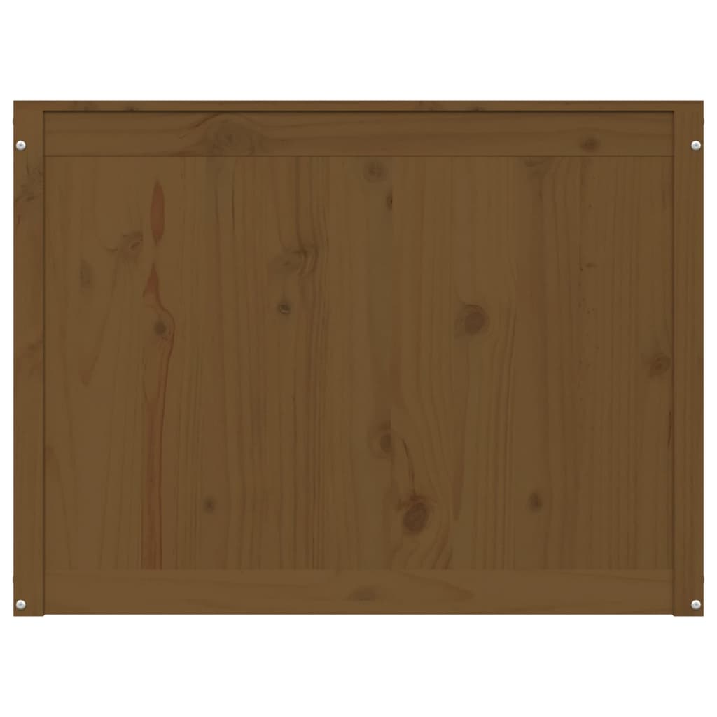 Contenitore per Bucato Ambra 88,5x44x66 cm Legno Massello Pino - homemem39