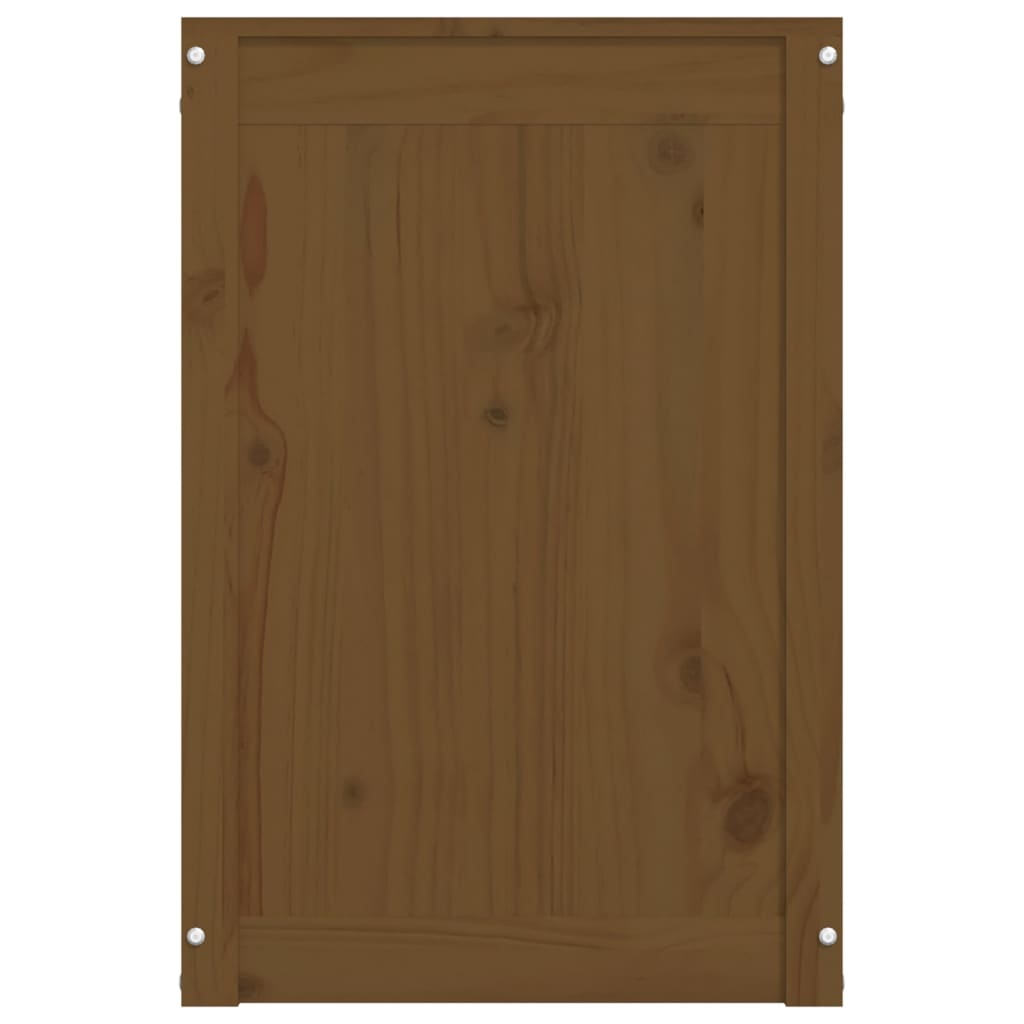 Contenitore per Bucato Ambra 88,5x44x66 cm Legno Massello Pino - homemem39