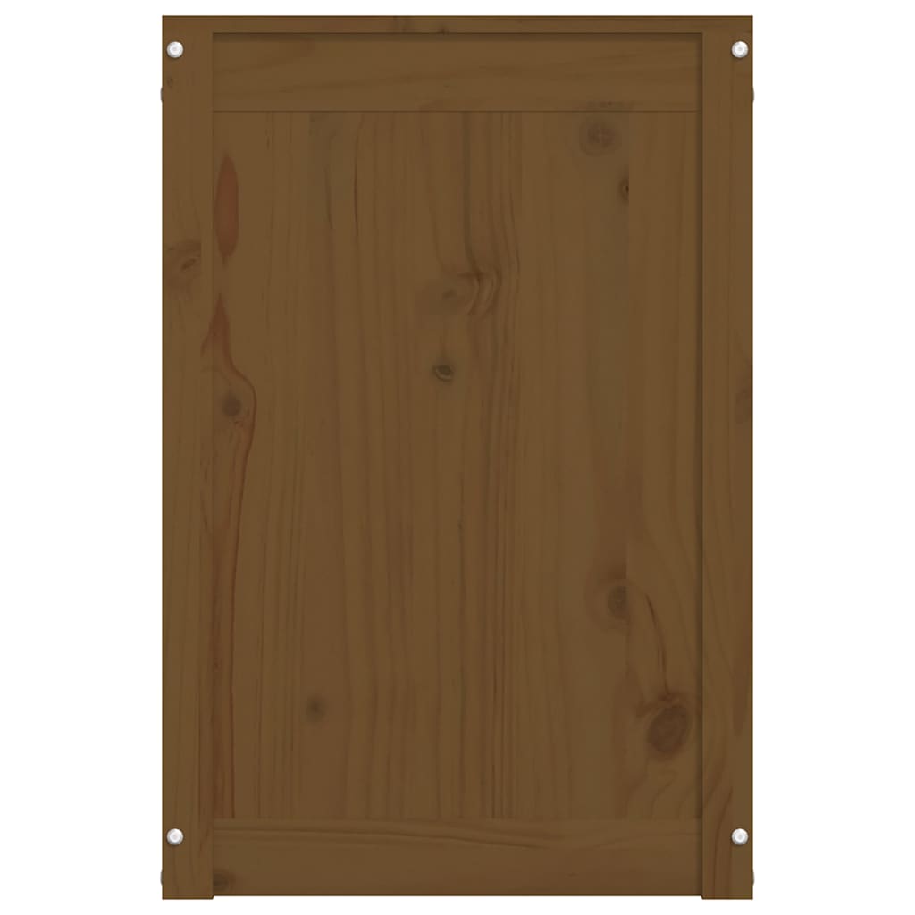 Contenitore per Bucato Ambra 88,5x44x66 cm Legno Massello Pino