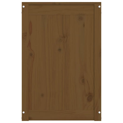 Contenitore per Bucato Ambra 88,5x44x66 cm Legno Massello Pino