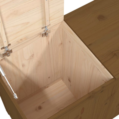 Contenitore per Bucato Ambra 88,5x44x66 cm Legno Massello Pino - homemem39