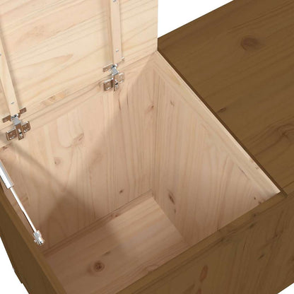 Contenitore per Bucato Ambra 88,5x44x66 cm Legno Massello Pino