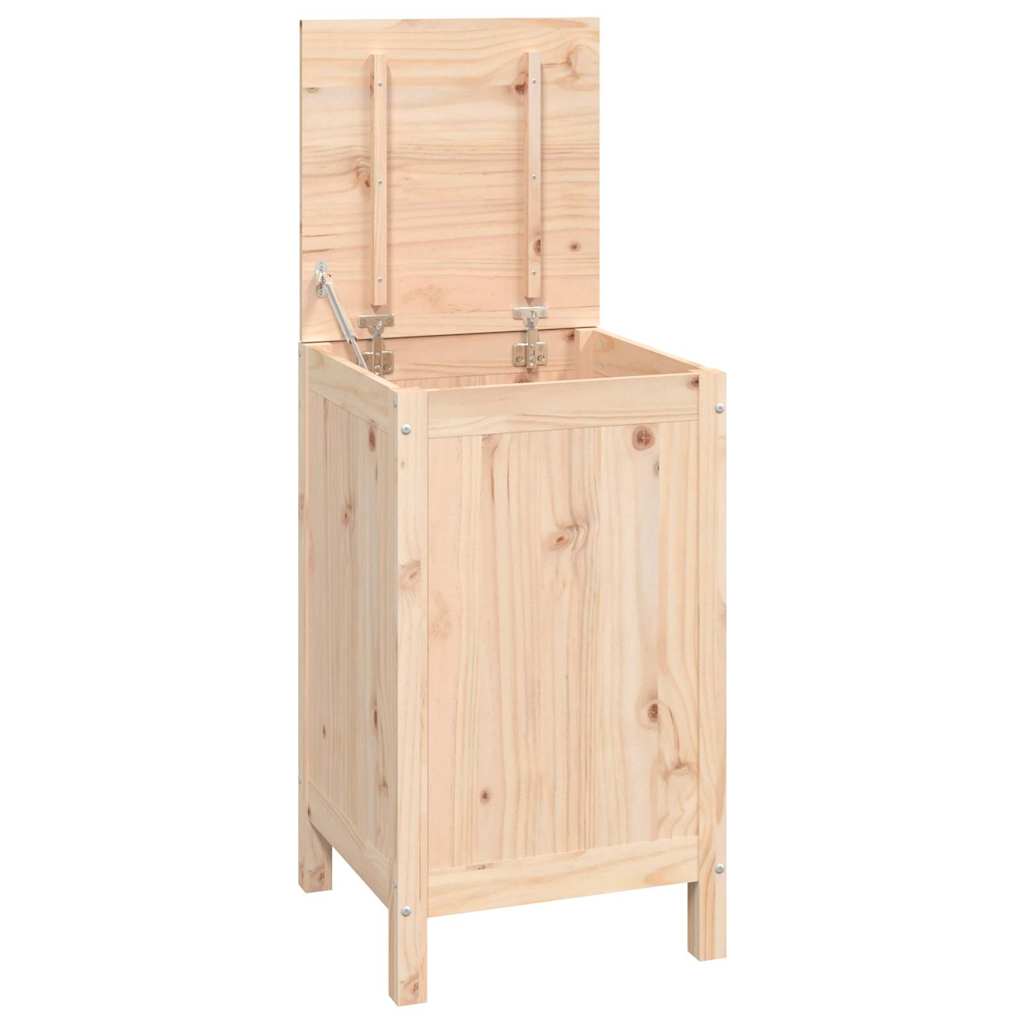 Contenitore per Bucato 44x44x76 cm Legno Massello Pino