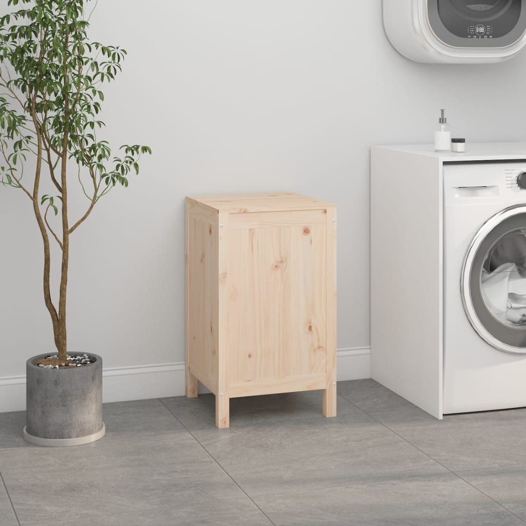 Contenitore per Bucato 44x44x76 cm Legno Massello Pino