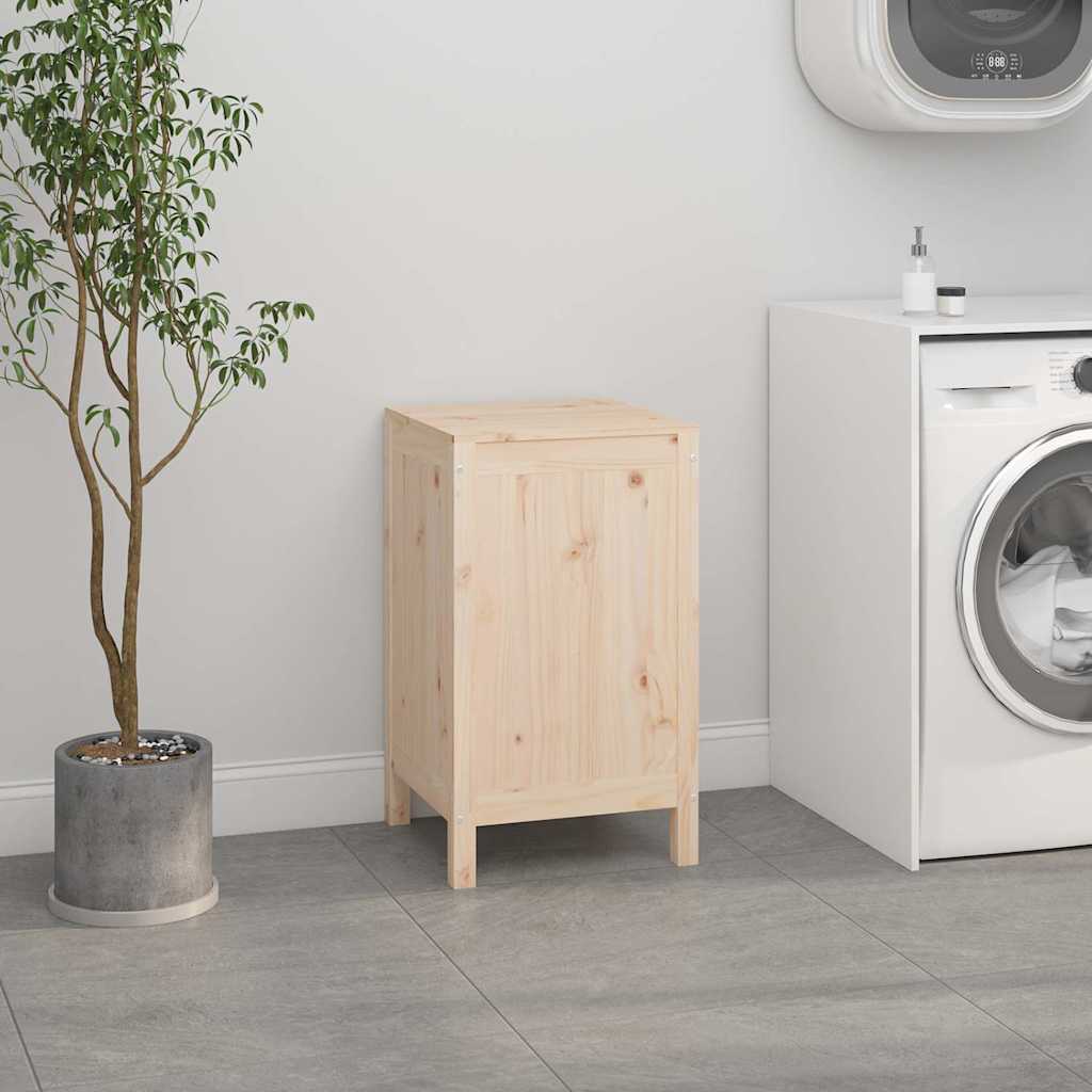 Contenitore per Bucato 44x44x76 cm Legno Massello Pino