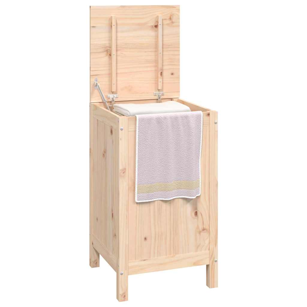 Contenitore per Bucato 44x44x76 cm Legno Massello Pino