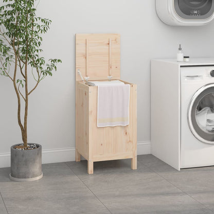 Contenitore per Bucato 44x44x76 cm Legno Massello Pino